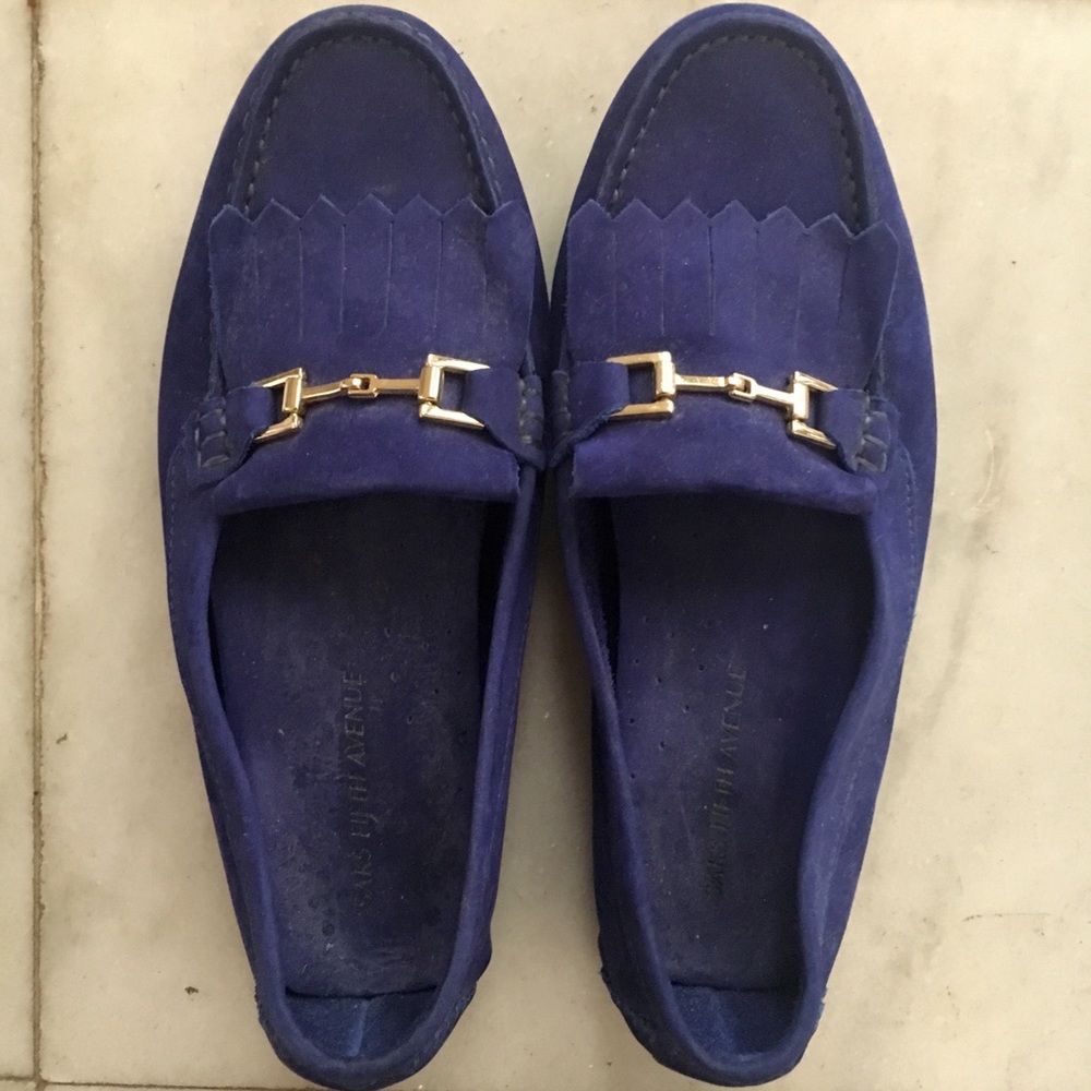 Indigo/Purple women's loafers. Gently worn. - Picture 2 of 5